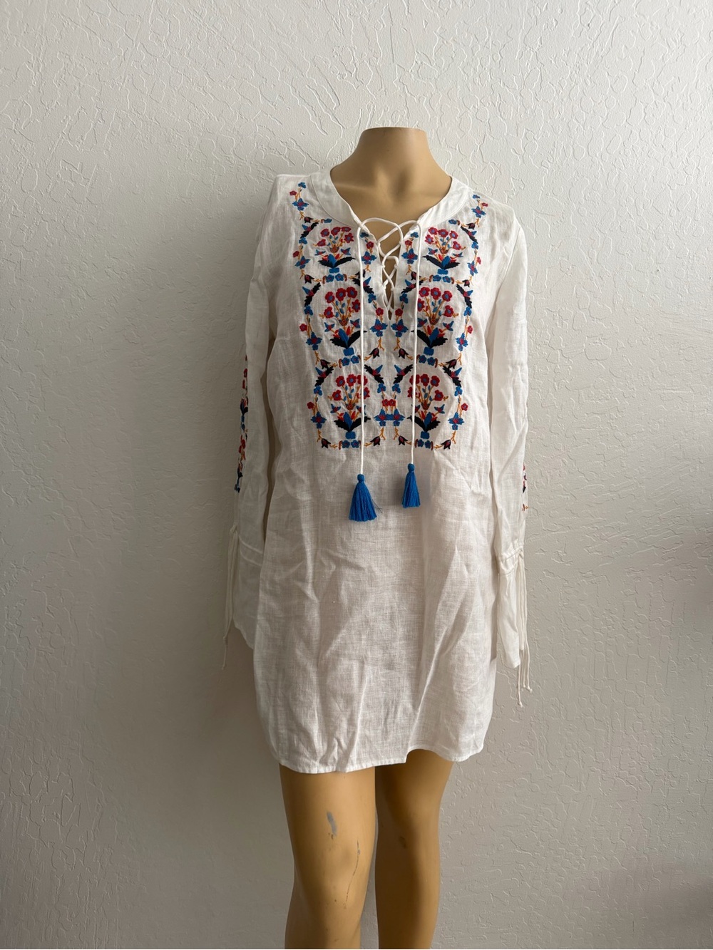 TORY BURCH Wildflower linen tunic